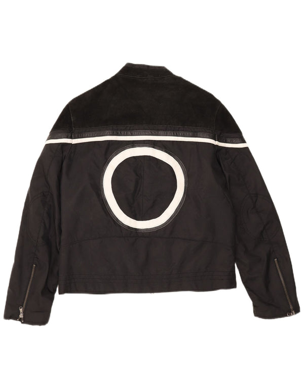 Les Boulevards Chaqueta Racer Gráfica Mujer IT 48 XL Negro Colorblock