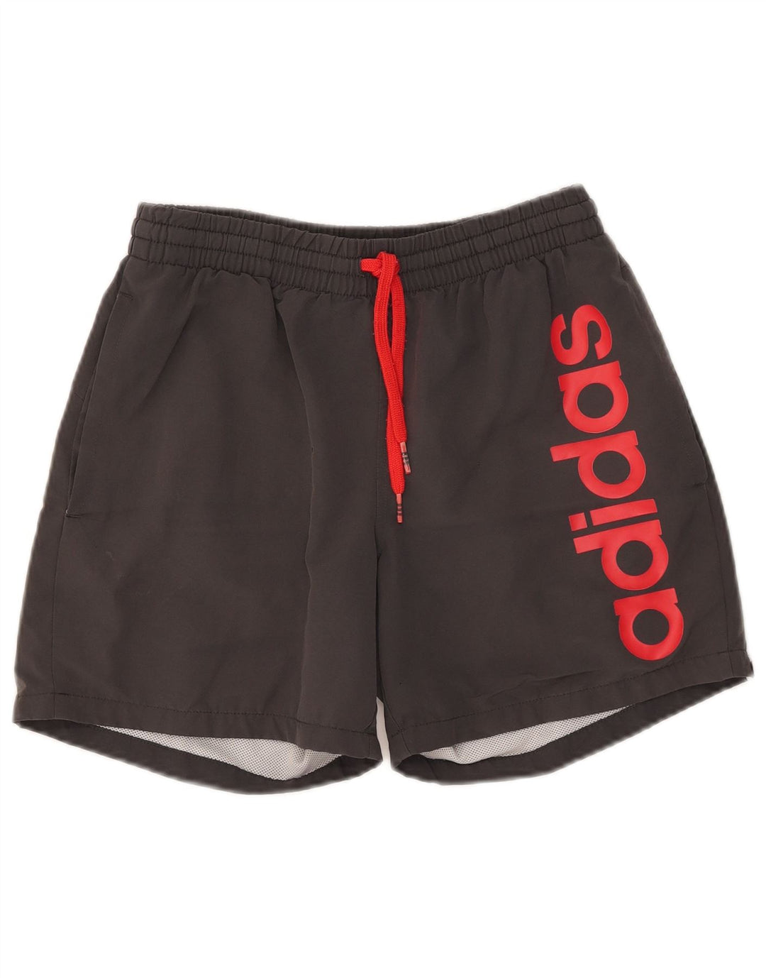 Adidas Mens Climalite Graphic Sport Shorts Pequeño Gris Poliéster