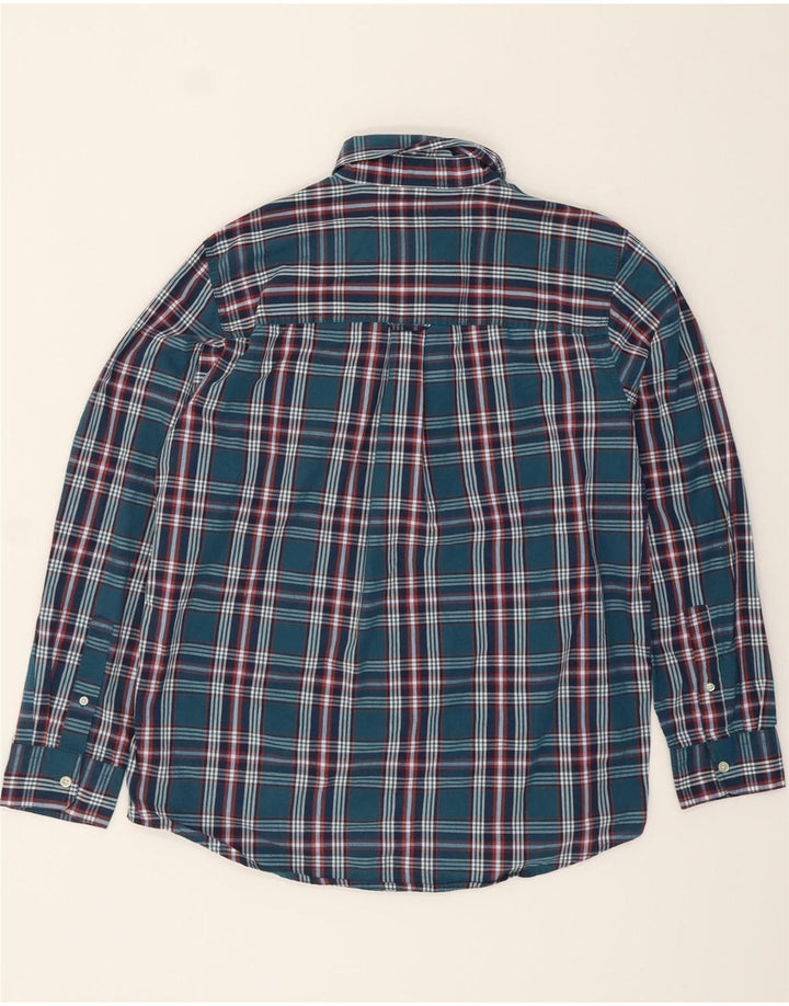 CHAPS Mens Easy Care Shirt Medium Green Plaid Cotton Vintage Chaps and Second-Hand Chaps from Messina Hembry 