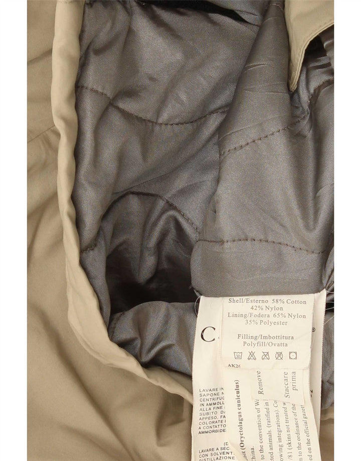 Canadiens Abrigo acolchado con capucha para hombre IT 48 Algodón beige medio