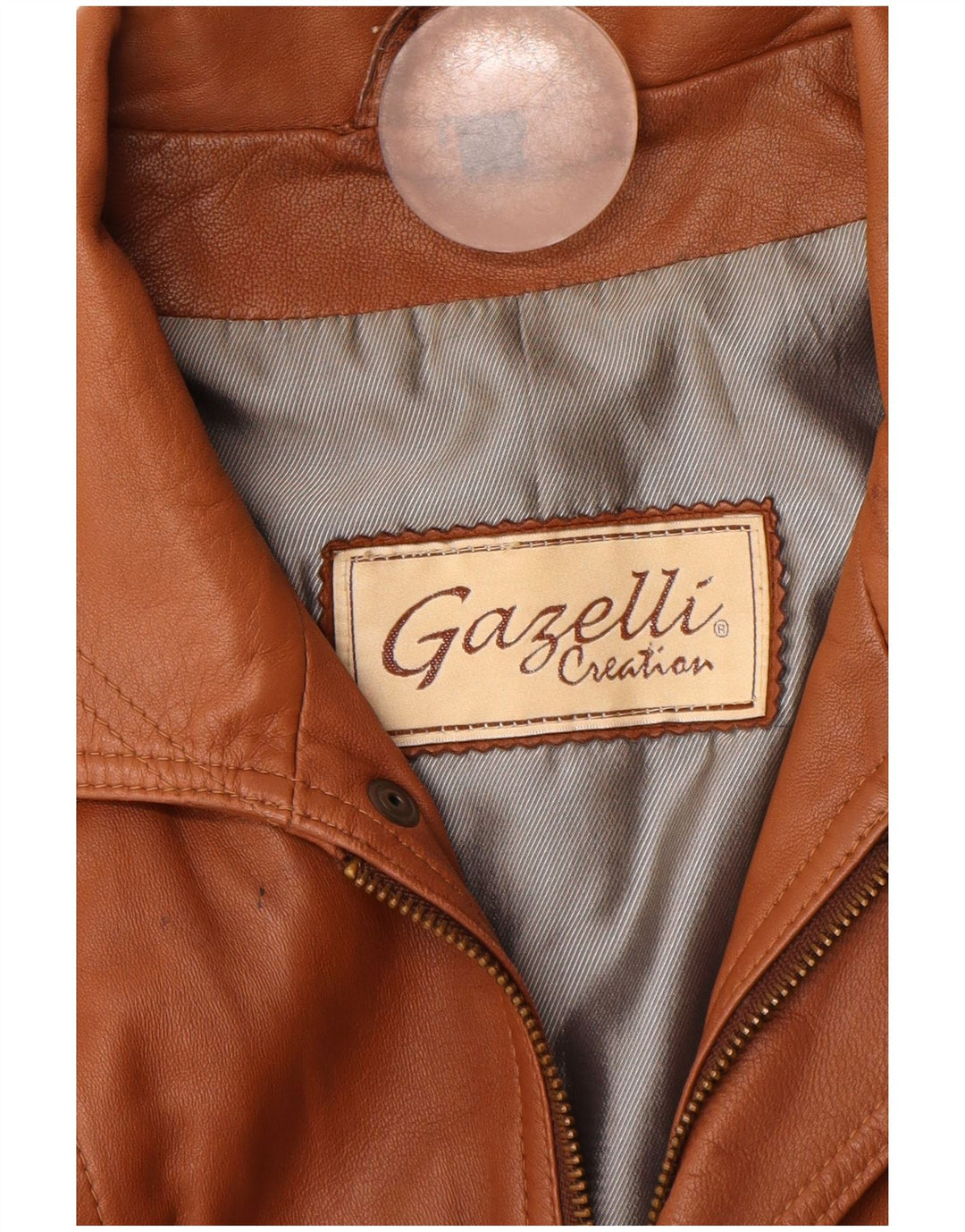 Gazelli Chaqueta de cuero para hombre IT 54 2XL Cuero marrón