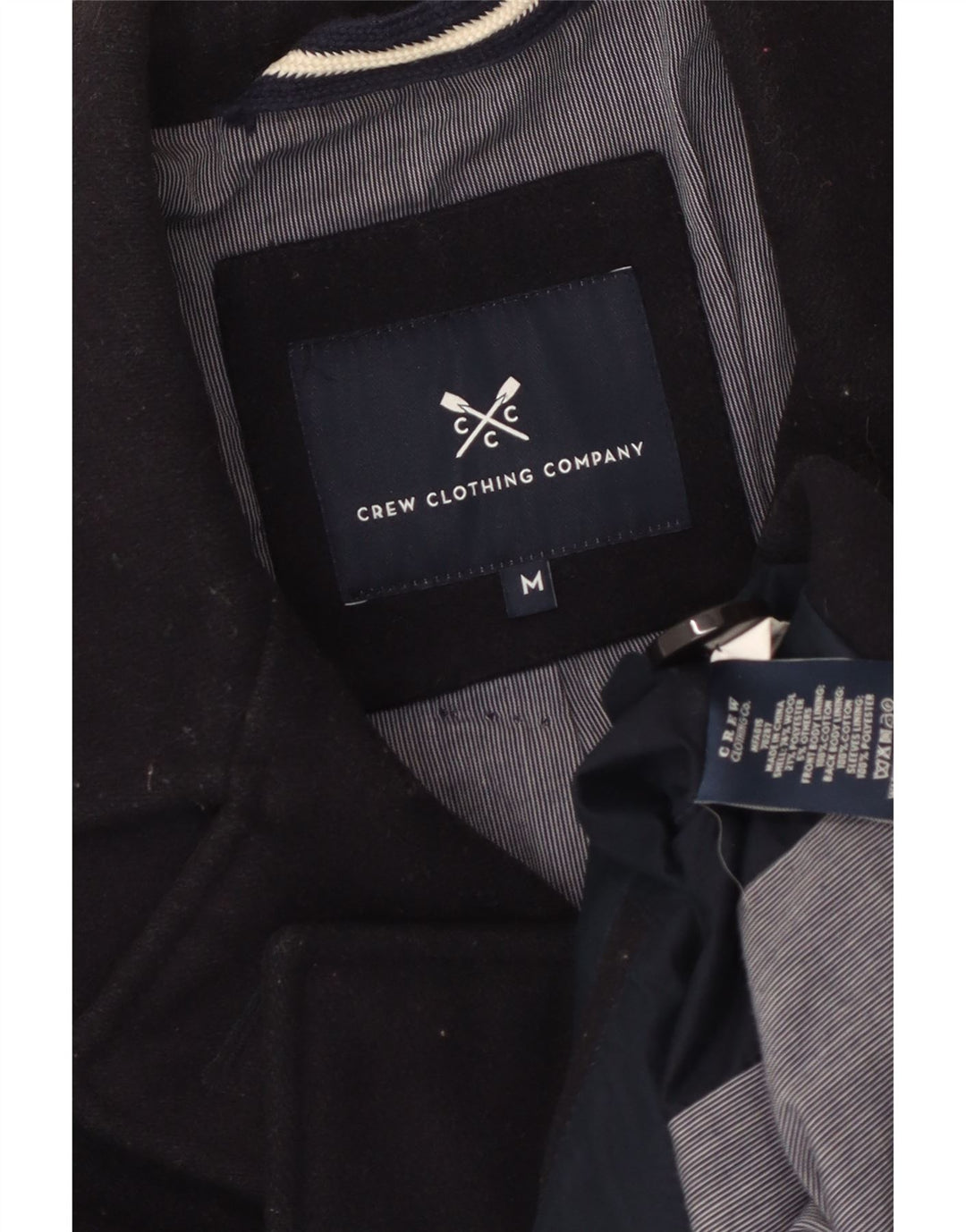 Crew Clothing Chaquetón para hombre UK 38 Lana azul marino mediana