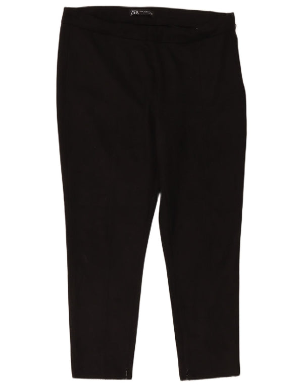 Zara Mujer Pantalones Cortos Cónicos 2XL W34 L25 Poliéster Negro