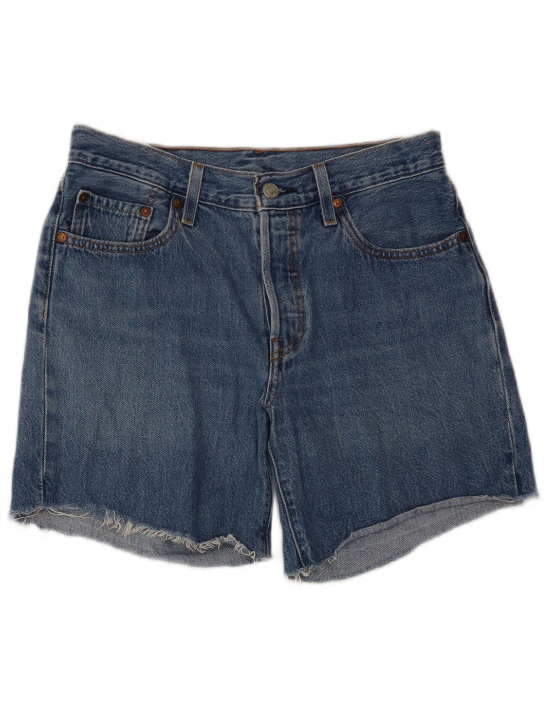 Levi's Mujer 501 Shorts De Mezclilla W27 Small Azul Algodón