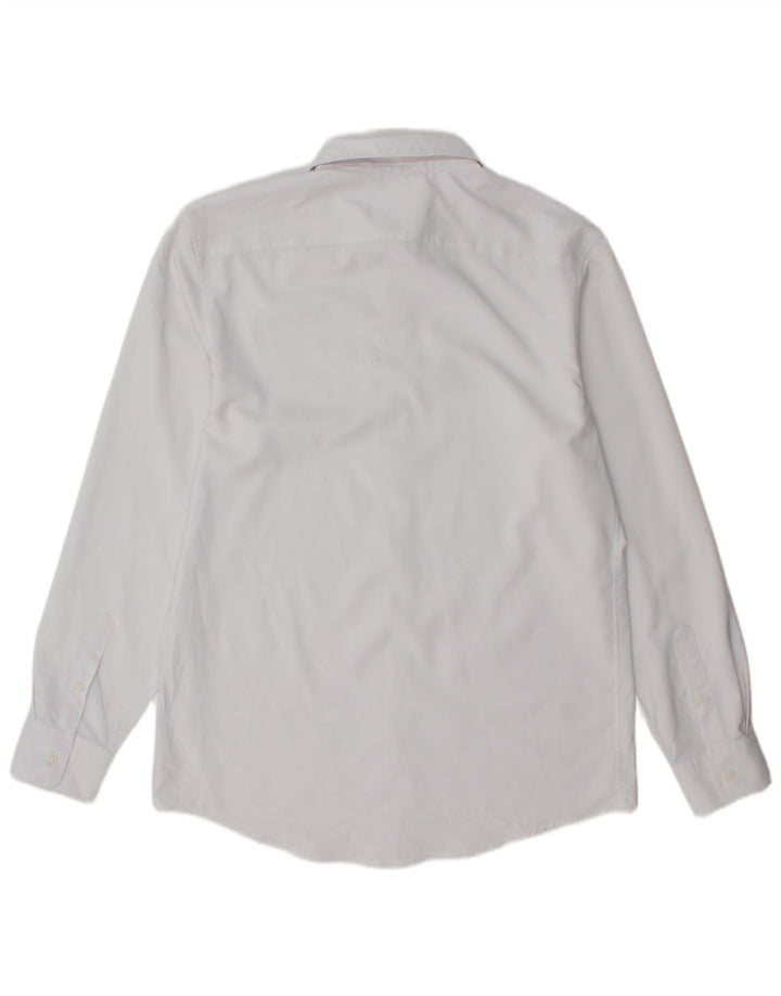 Zara Hombre Camisa Grande Poliéster Blanco