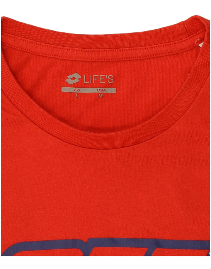 Lotto - Camiseta gráfica para hombre, color rojo medio
