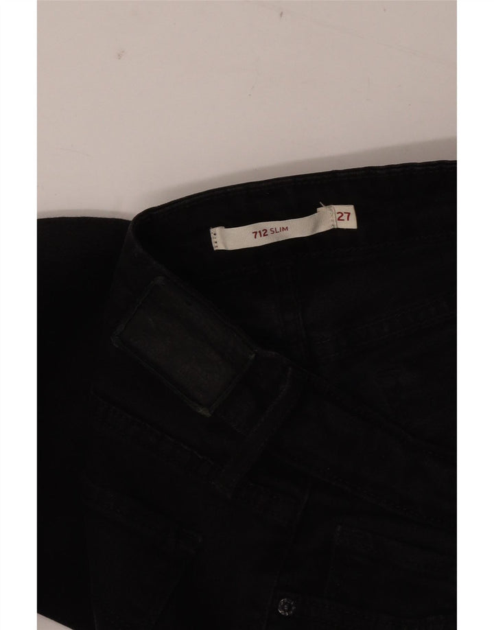 LEVI'S Vaqueros ajustados 712 para mujer W27 L28 Negro