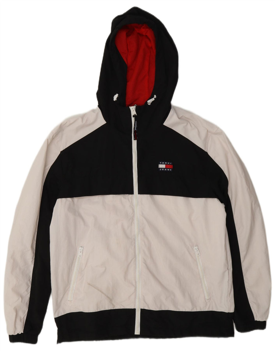 Tommy Hilfiger Chaqueta cortavientos para hombre UK 38 Medium White Colourblock