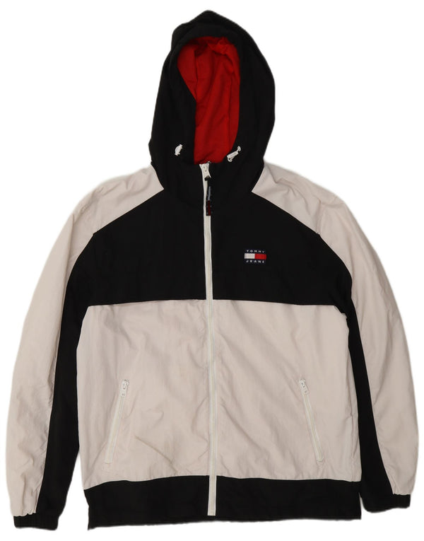 Tommy Hilfiger Chaqueta cortavientos para hombre UK 38 Medium White Colourblock