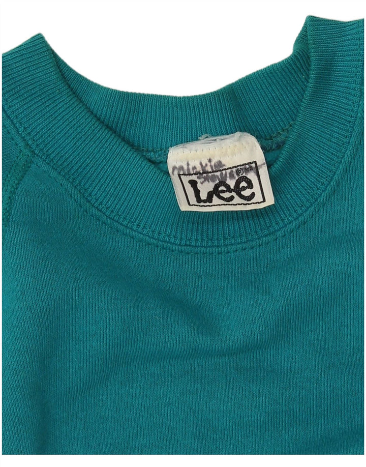 Lee - Jersey de cuello redondo para mujer, talla 40, algodón azul medio