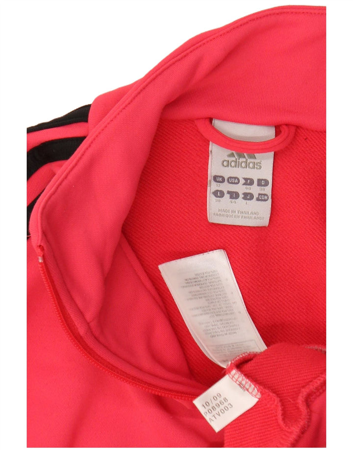 ADIDAS Chaqueta de chándal para mujer UK 12 Poliéster rosa medio