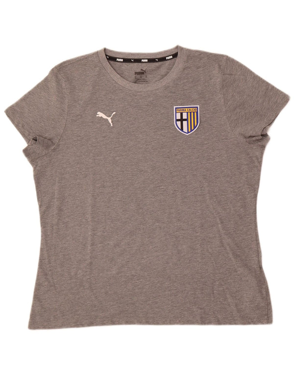 Puma - Camiseta gráfica para mujer, talla 40, XL, algodón gris
