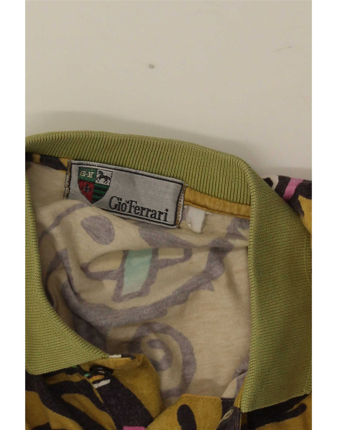 Polo gio ferrari Hombre Amarillo Medio Geométrico