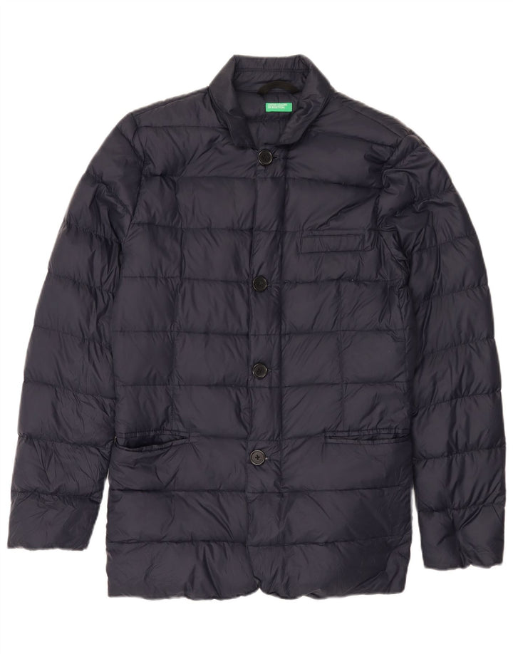 Benetton Chaqueta Acolchada Hombre IT 44 XS Poliamida Azul Marino