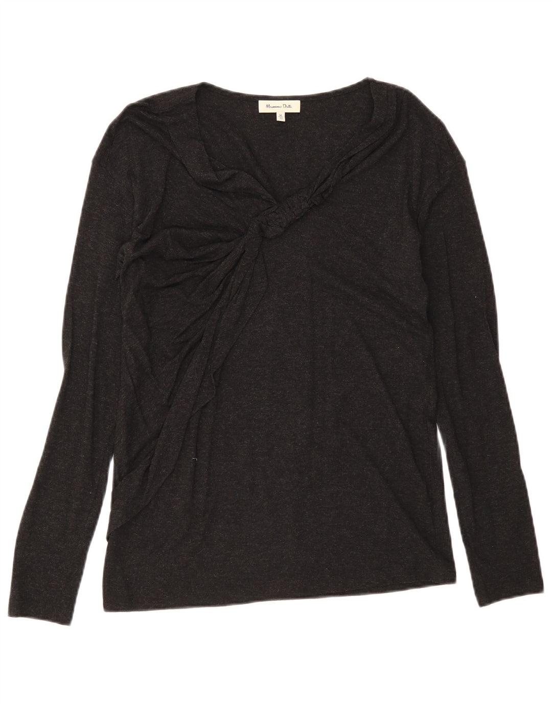 Massimo Dutti Top Mujer Manga Larga UK 42 Medium Negro