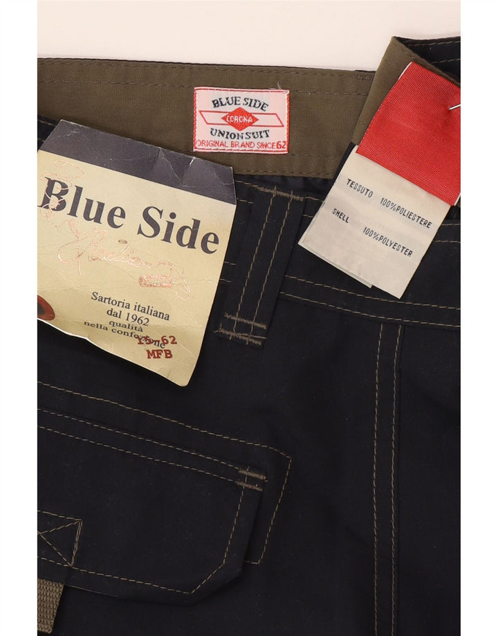 Pantalones cortos cargo para hombre Blue Side poliéster grande W34 azul marino