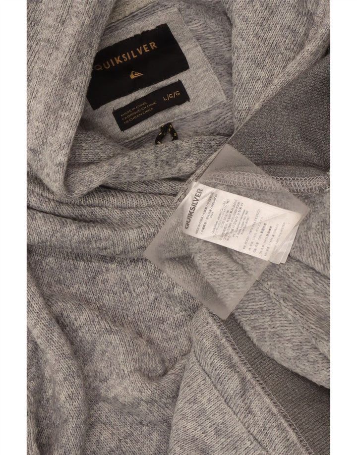 Quiksilver Hombre Sudadera con Capucha Jumper Large Gris Colorblock Poliéster