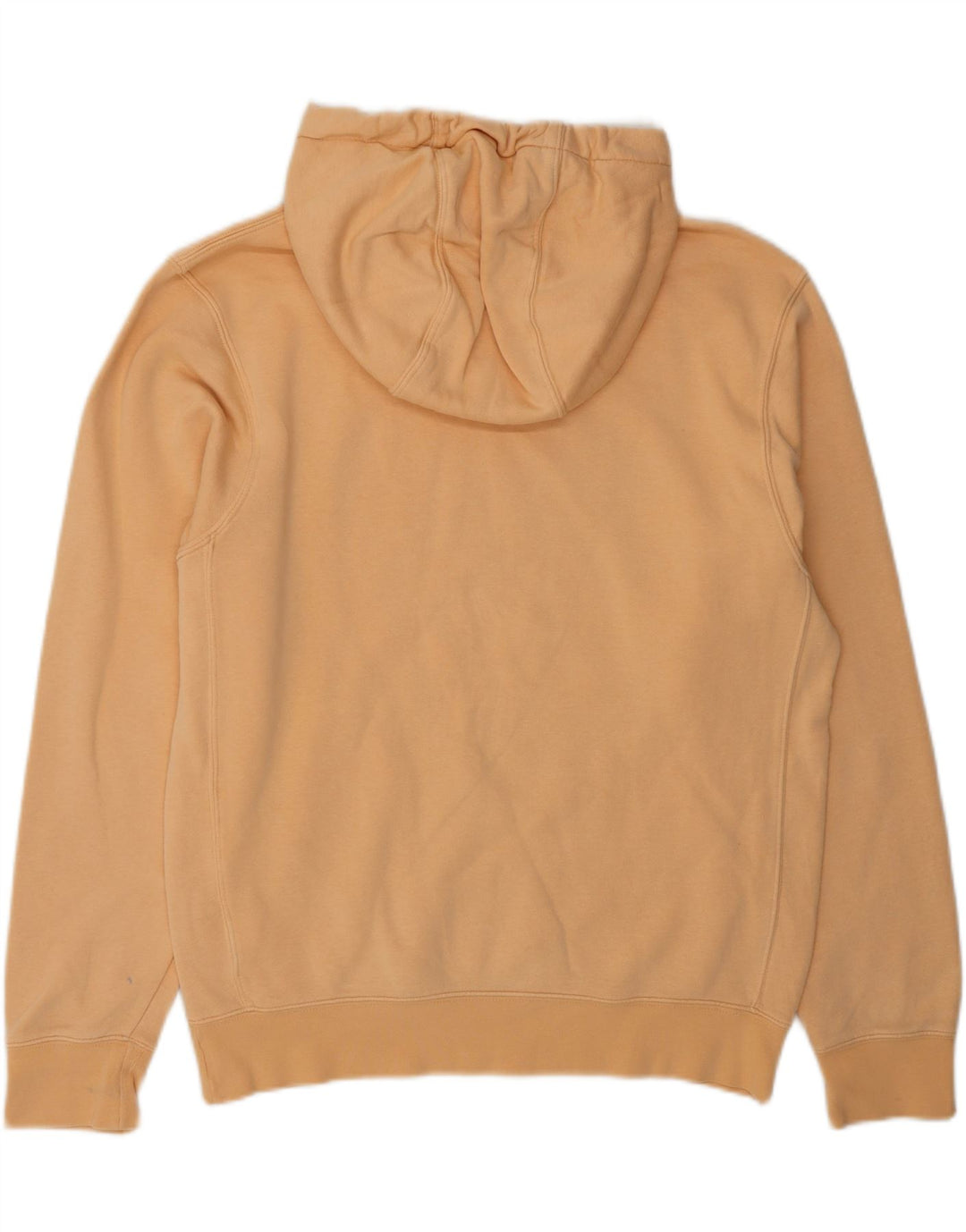 NIKE Mens Hoodie Jumper Small Orange Cotton