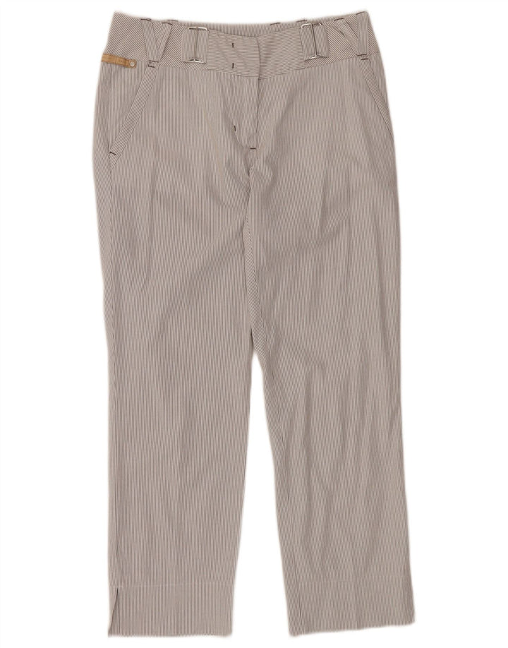 SPORTMAX Pantalones cortos para mujer UK 8 Small W28 L25 Gris Pinstripe