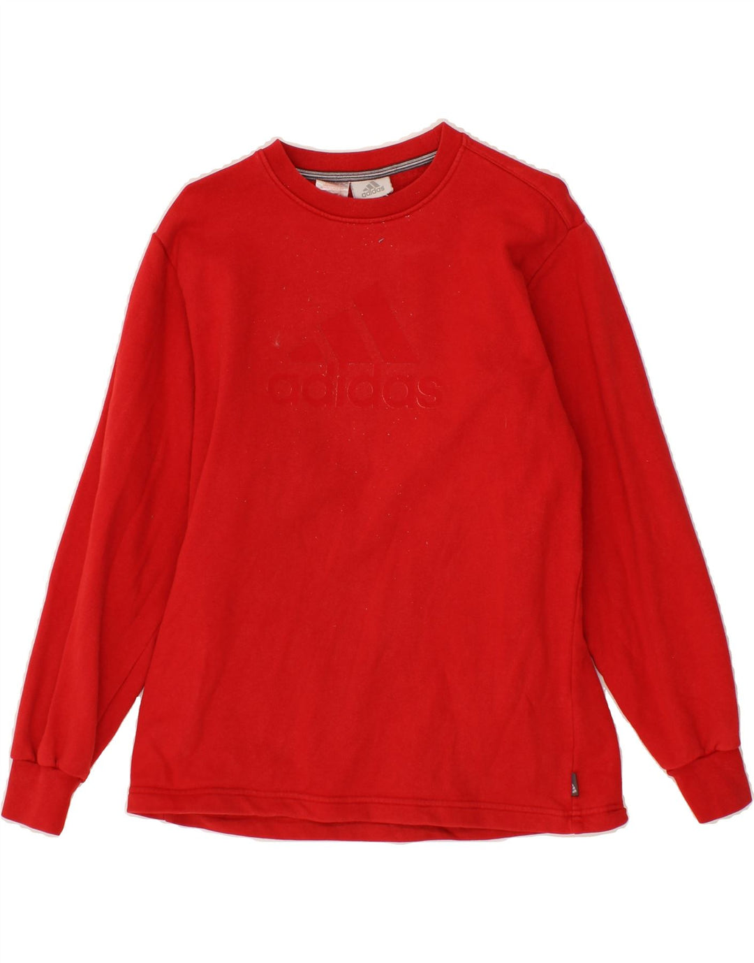 ADIDAS Womens Graphic Sweatshirt Jumper UK 14 Medium Red Vintage Adidas and Second-Hand Adidas from Messina Hembry 