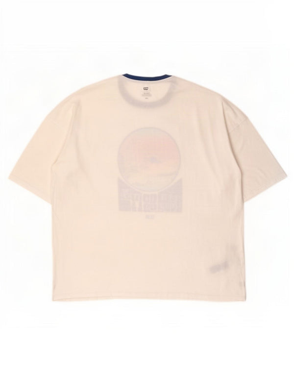 Levi's Camiseta gráfica para hombre Top grande de algodón blanco
