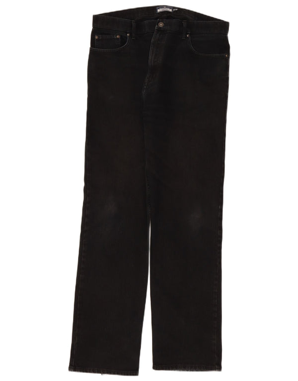 Marks & Spencer Vaqueros rectos Blue Harbor para hombre W36 L33 Algodón negro