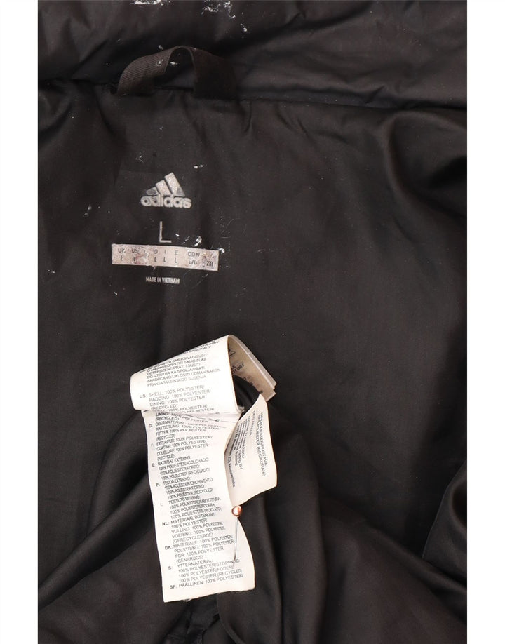 ADIDAS Chaqueta acolchada para hombre UK 40 Grande Poliéster negro