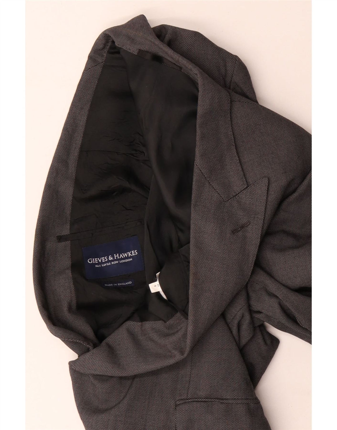 Gieves & Hawkes Chaqueta tipo blazer ajustada para hombre UK 40 Large Grey