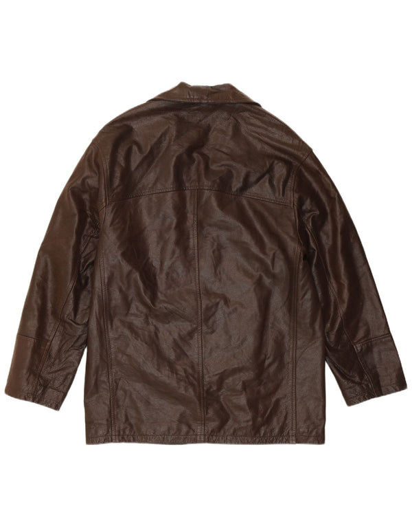 CONBIPEL Chaqueta de cuero para hombre IT 46 Small Brown Leather Classic