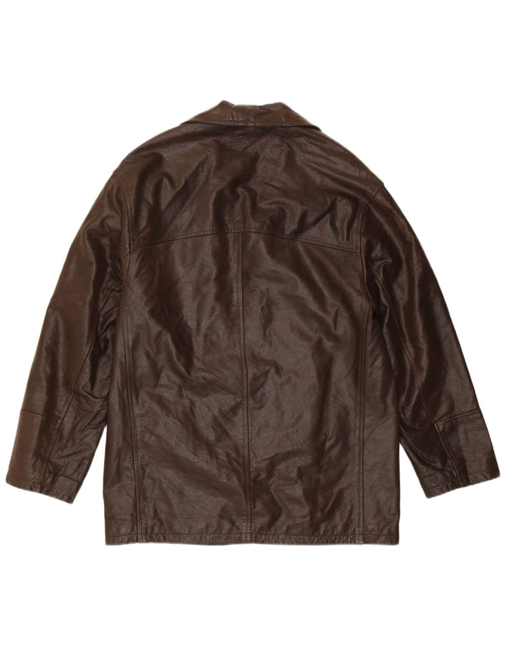 CONBIPEL Chaqueta de cuero para hombre IT 46 Small Brown Leather Classic