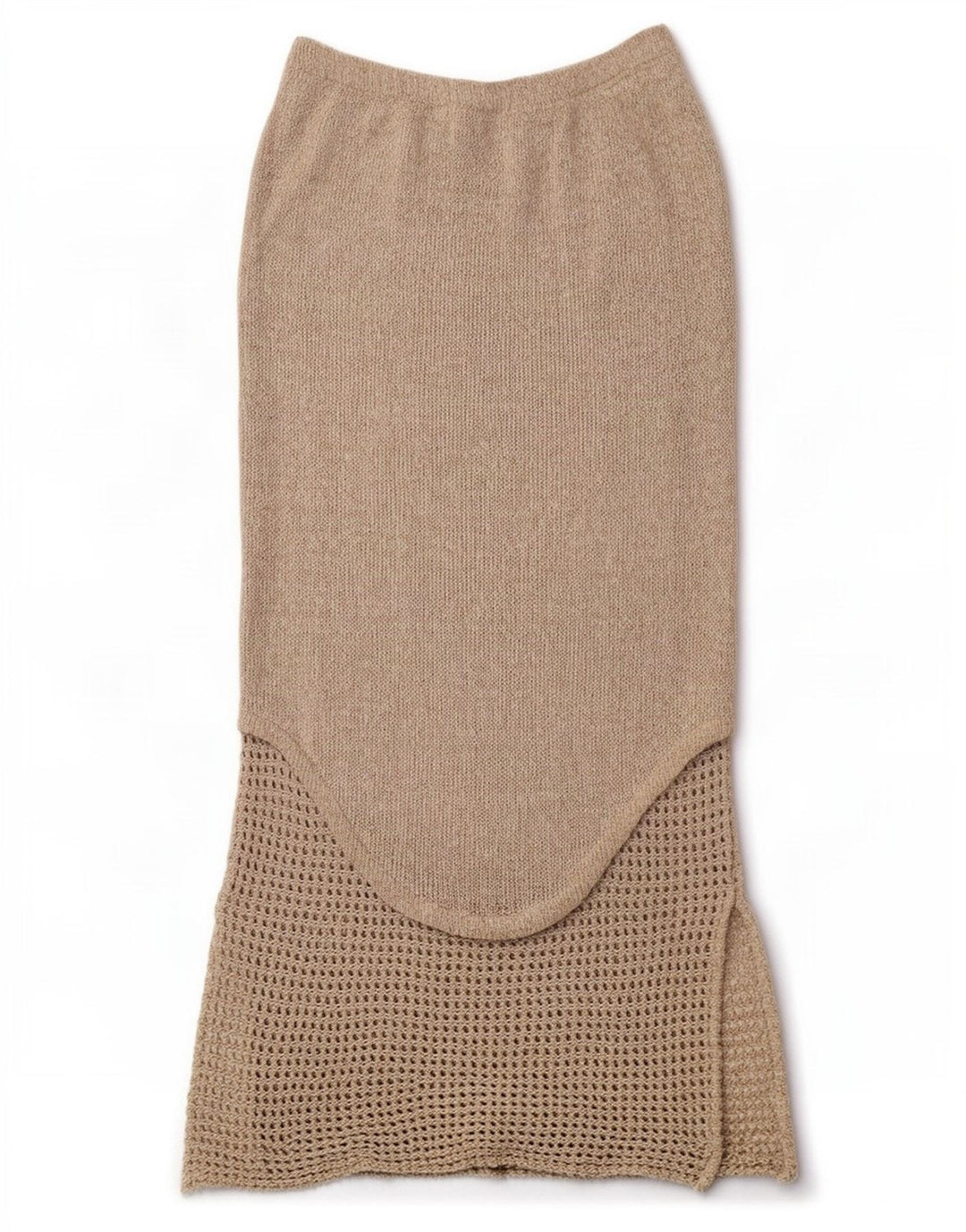 Roisin McCarthy Falda larga de punto para mujer mediana W30 algodón beige