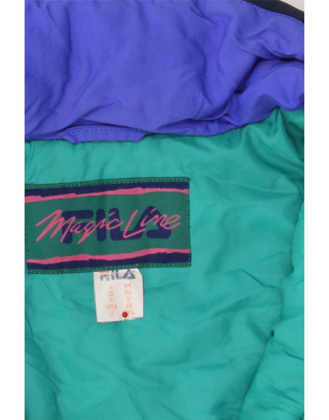 Fila Chaqueta de esquí con capucha para hombre IT 54 2XL Poliéster color azul marino