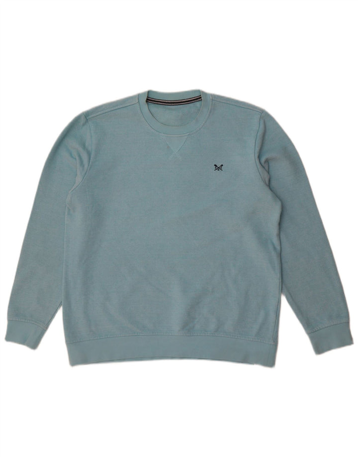 Crew Clothing - Sudadera para hombre, color azul medio, algodón