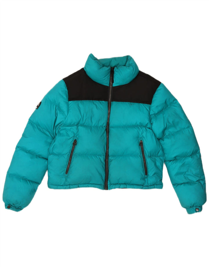 Superdry Chaqueta Acolchada Para Mujer ES 42 Poliéster Color Block Turquesa Medio