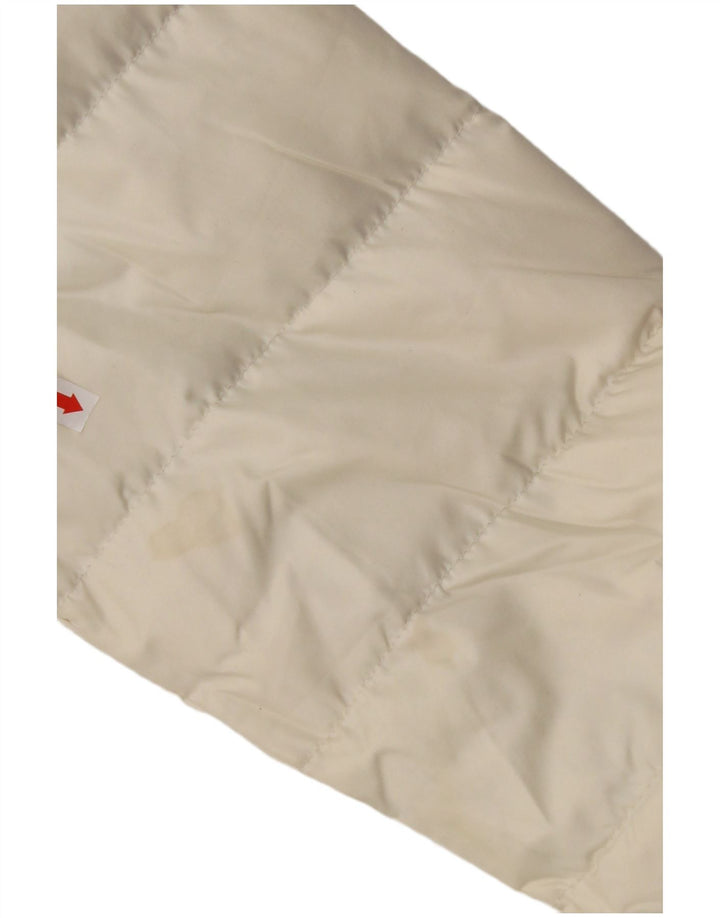 CALVIN KLEIN Chaqueta acolchada con capucha para mujer UK 14 Mediana Off White Poliéster