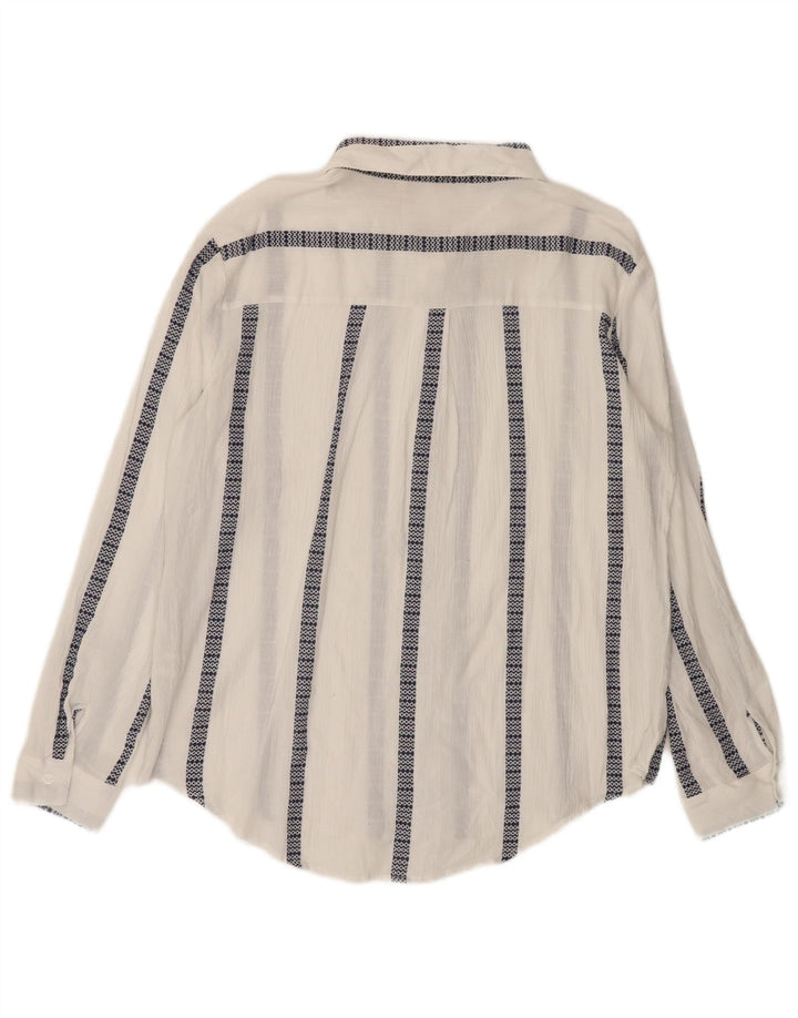 BKE Camisa para mujer UK 46 Grande Algodón a rayas blancas