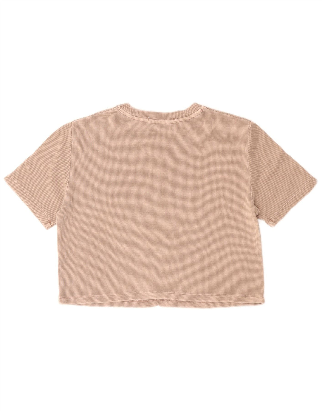 CALVIN KLEIN JEANS Camiseta corta para mujer Top UK 10 Small Beige Cotton
