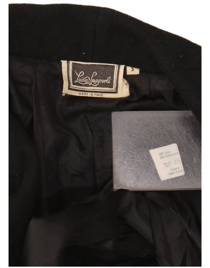 Luisa Spagnoli Chaqueta militar extragrande para mujer UK 10 Small Black