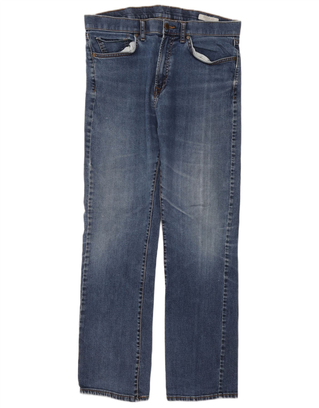 Marks & Spencer Vaqueros rectos regulares para hombre W36 L33 Algodón azul