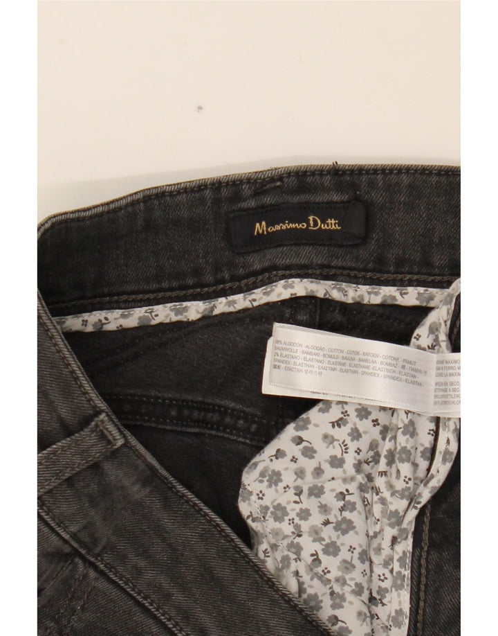 Vaqueros Massimo Dutti Mujer Slim W29 L33 Gris Algodón