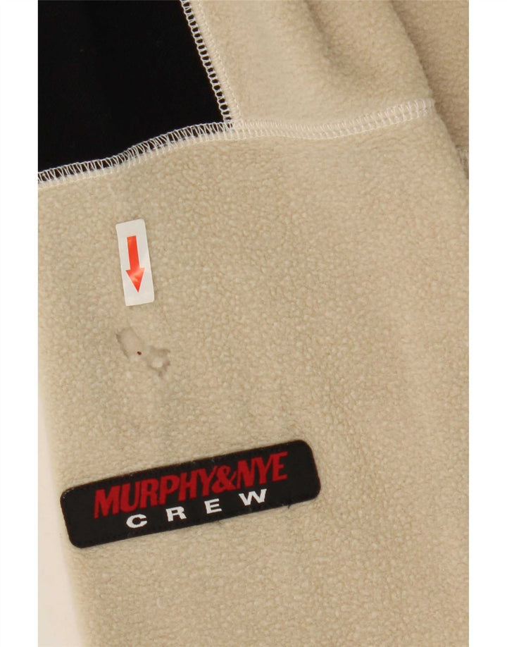 Murphy & Nye Hombre Jersey De Forro Polar Con Cremallera Y Cuello Grande Poliéster Color Block Beige