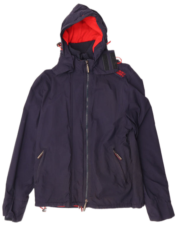 Superdry Chaqueta Cortavientos con Capucha Windcheater para Hombre UK 42 XL Azul Marino