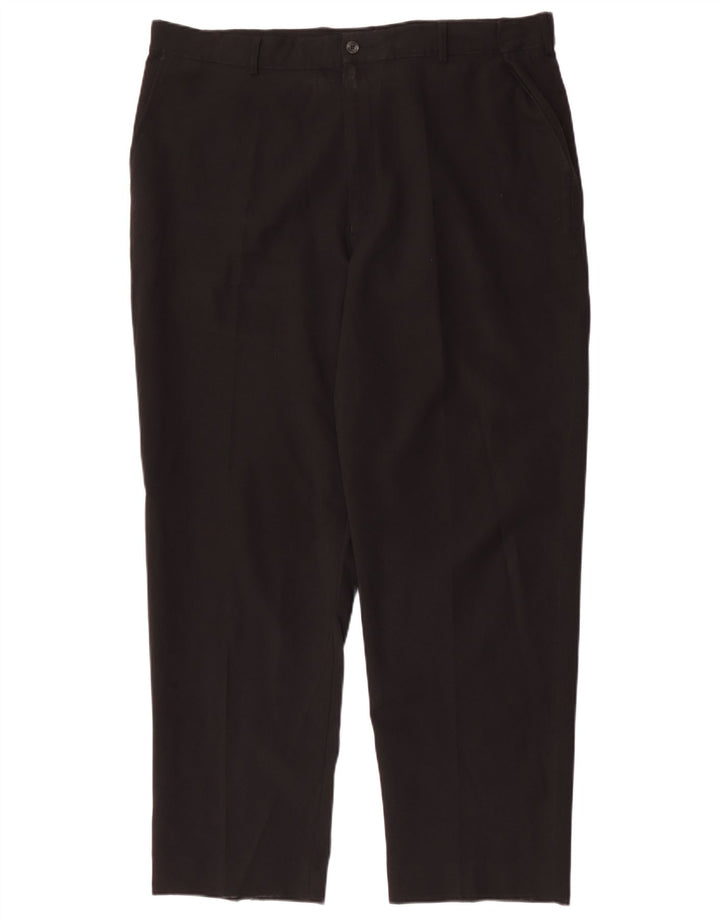 FARAH Pantalón chino cónico para hombre W42 L31 Poliéster negro