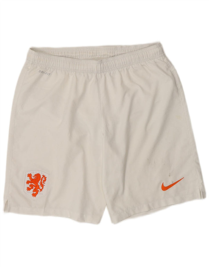 Nike KNVB - Pantalones cortos deportivos para hombre, color blanco mediano