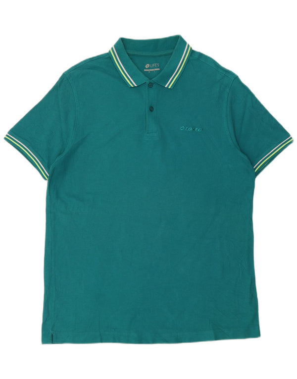Polo Lotto Hombre Verde Grande