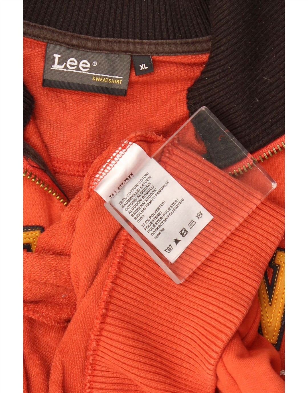 LEE Chaqueta de chándal gráfica para mujer UK 18 XL Algodón naranja