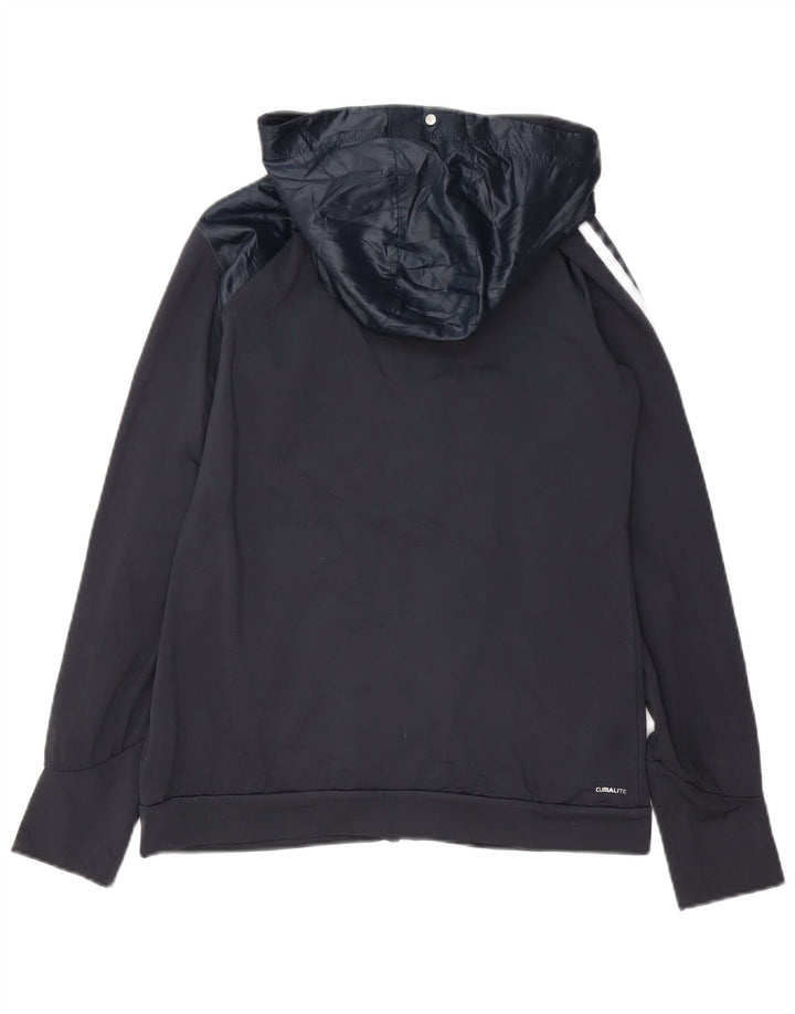 Adidas Climalite - Chaqueta con capucha para mujer, talla 12, color azul marino