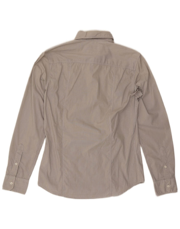 Camisa Guess Hombre Gris Medio Algodón Rayas Pintadas