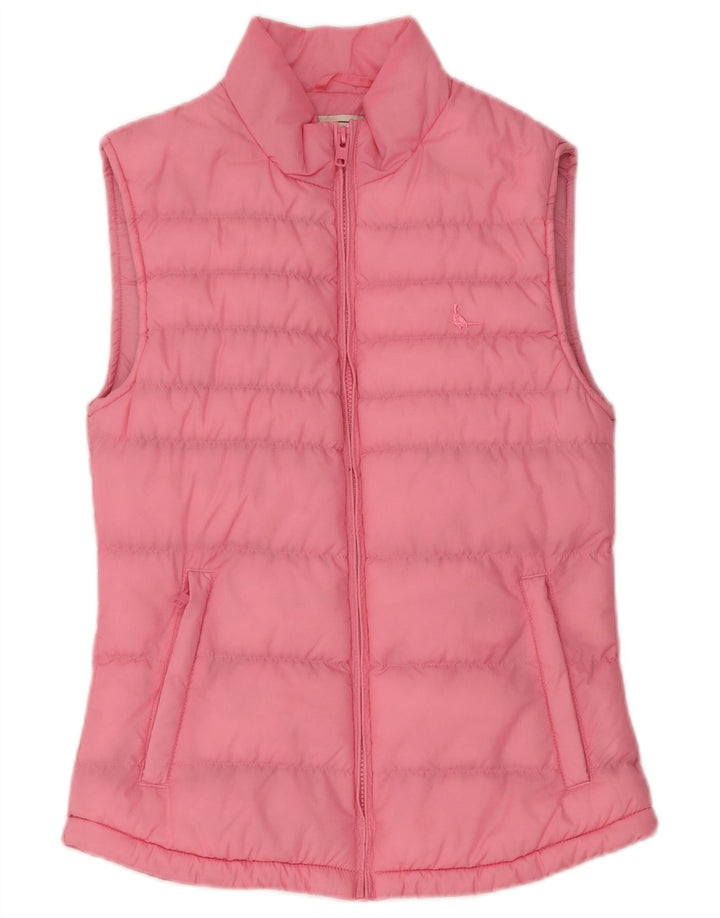 Jack Wills Chaleco acolchado para mujer UK 8 Small Pink Nylon