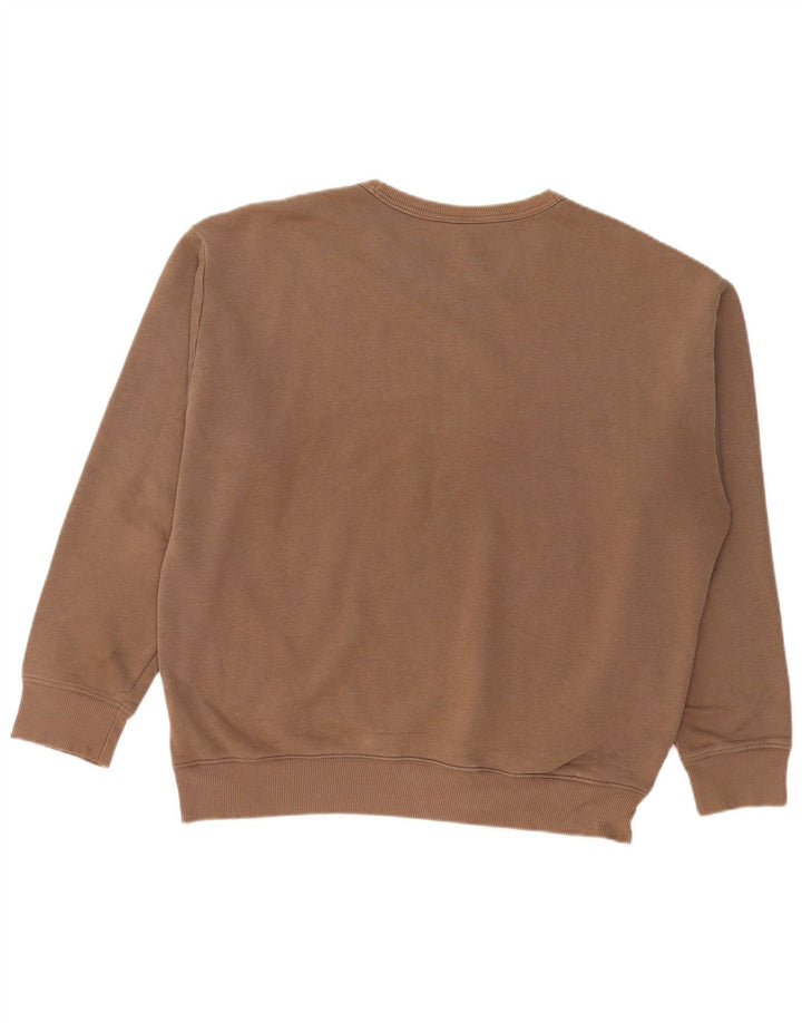 REEBOK Hombre Loose Fit Sudadera Jumper Marrón Medio